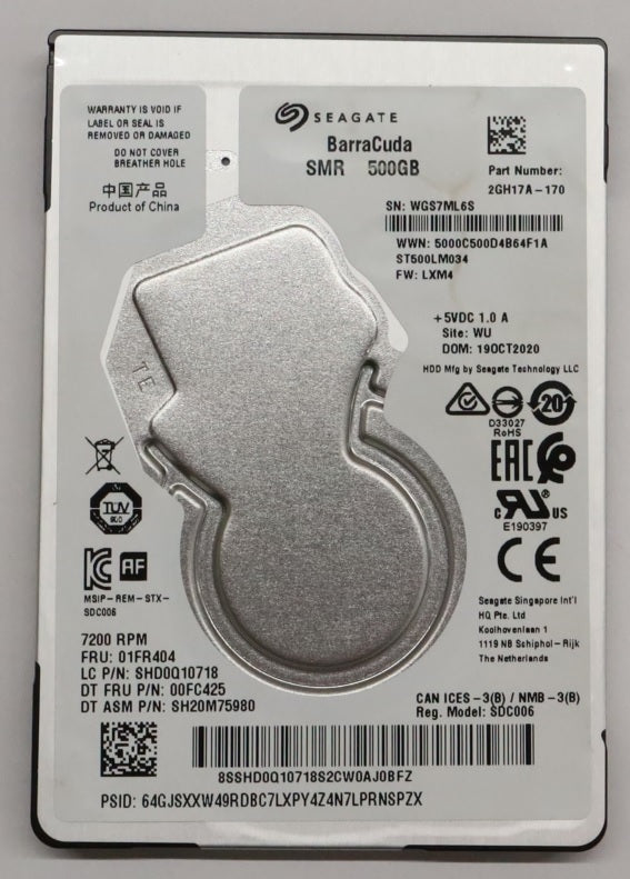 Seagate ST500LM034 ｘ４本セット (中古品) Seagate BarraCuda Pro 500GB ST500LM034 7200RPM 128MB SATA