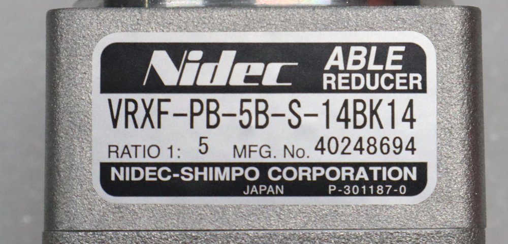 日本電産シンポ エイブル減速機 VRXF-PB-5B-S-14BK14 – メンテナンスパーツ