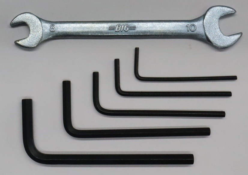 BIG 両口スパナ+六角レンチセット BG-0810 8×10㎜+2面幅㎜5（84×30）4