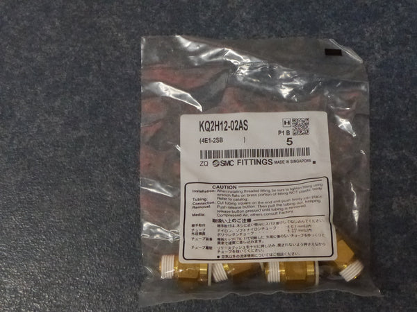 SMC ワンタッチ継手ハーフユニオン  KQ2H12-02AS(5個入り)