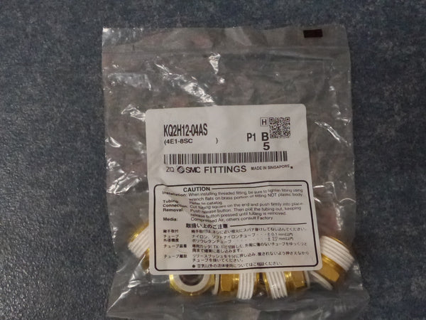 SMC ワンタッチ継手ハーフユニオン KQ2H12-04AS(5個入り)