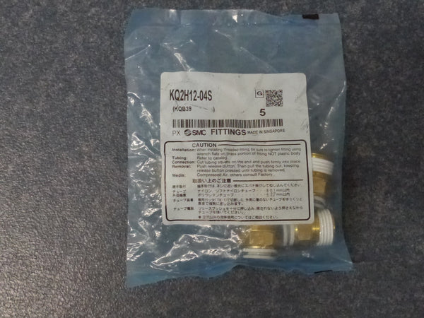 SMC ワンタッチ継手 ハーフユニオン KQ2H12-04S(5個入り)