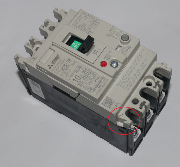 三菱電機 漏電ブレーカー NV32-SVF 3P 10A 100mA　【訳アリ格安販売品】