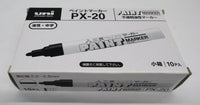 MITSUBISHI PENCIL（uni） 不透明油性マーカー ペイントマーカー 中字 1.白 PX-20 .1シロ（10P入）